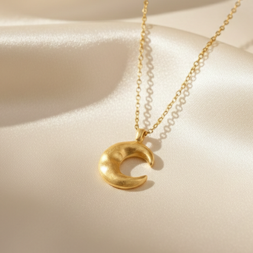 Golden Crescent Necklace