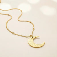 Crescent Necklace | "With Hardship Comes Ease"